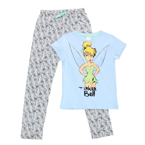 Pijama Niña Tinkerbell Decidida Azul Disney-0