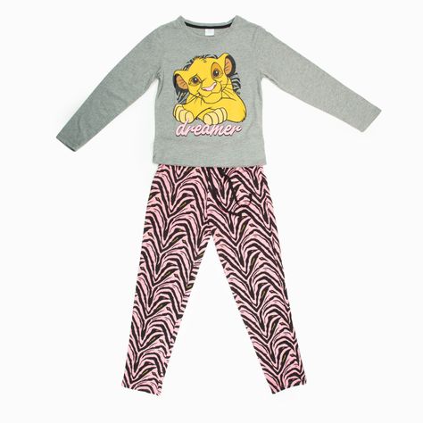 Pijama Niña Rey León Dreamer Gris Disney-0