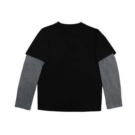 Polera Manga Larga Niño Justice League Go Negro DC Comics-1