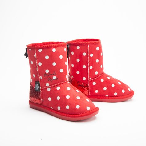 Bota Chiporro Niña Puntos Minnie Rojo Disney-1