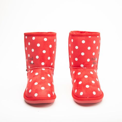 Bota Chiporro Niña Puntos Minnie Rojo Disney-2