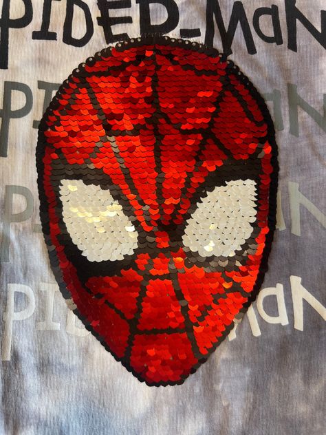 Polera Niño Spiderman Gris Marvel Lentejuelas Reversibles-3
