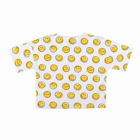Polera Niña Full Print Blanco SmileyWorld ®-5