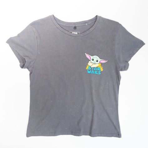 Polera Mujer  Star Wars  Grogu Gris-0