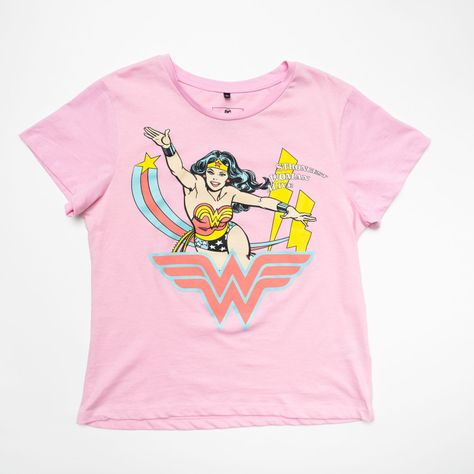 Polera Mujer Dc Comics Wonder Woman Rosado-0