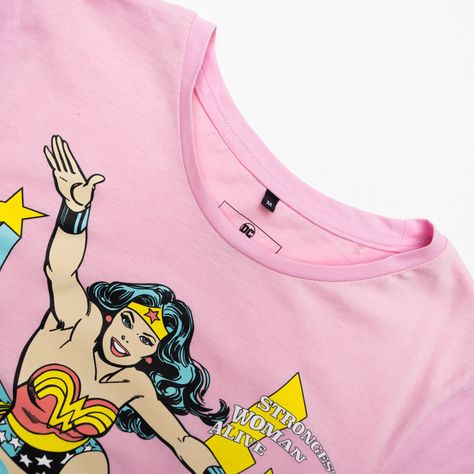 Polera Mujer Dc Comics Wonder Woman Rosado-1