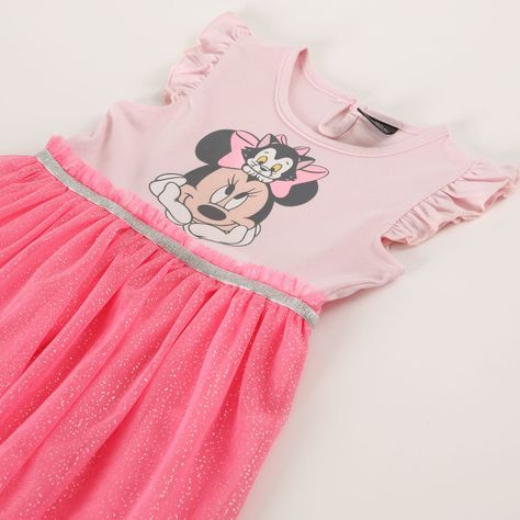 Vestido Niña Gato Minnie Rosado Disney-2