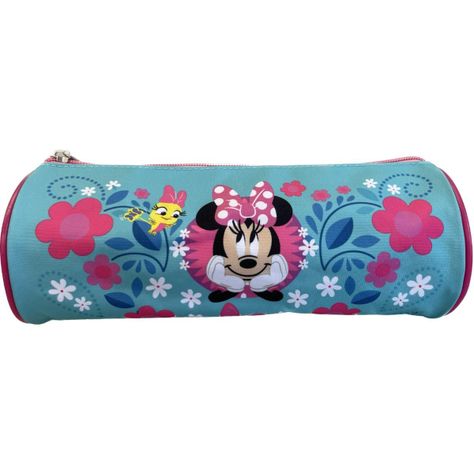Estuche Infantil Escolar Flores Minnie Celeste Disney-0