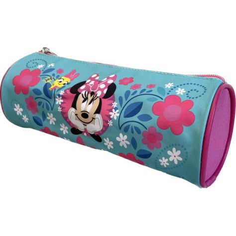 Estuche Infantil Escolar Flores Minnie Celeste Disney-2