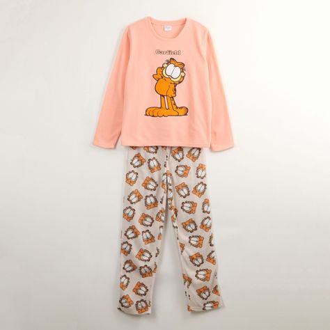 Pijama Polar Mujer Look Up Rosado Garfield-2
