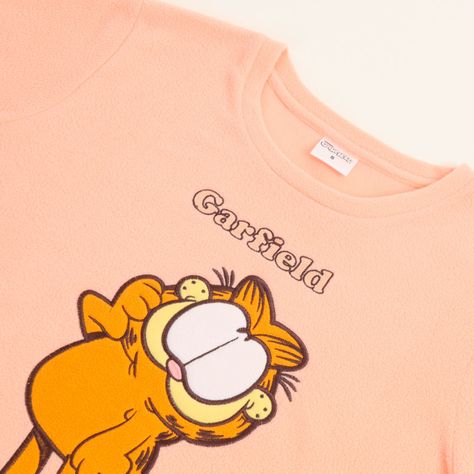 Pijama Polar Mujer Look Up Rosado Garfield-3