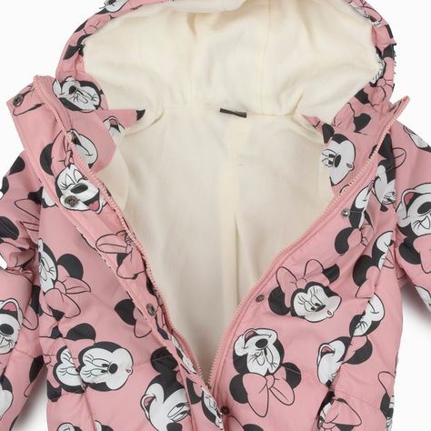 Parka Niña Caras Minnie Rosado Disney-2