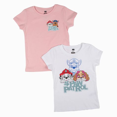 Pack Poleras Niña Rosado Paw Patrol-4