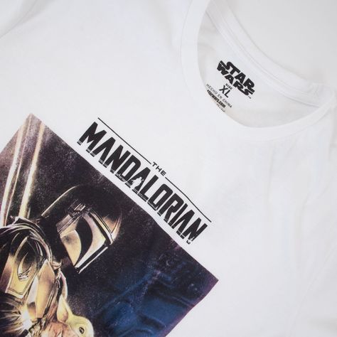 Polera Hombre Mandalorian Caring Blanco Star Wars-1