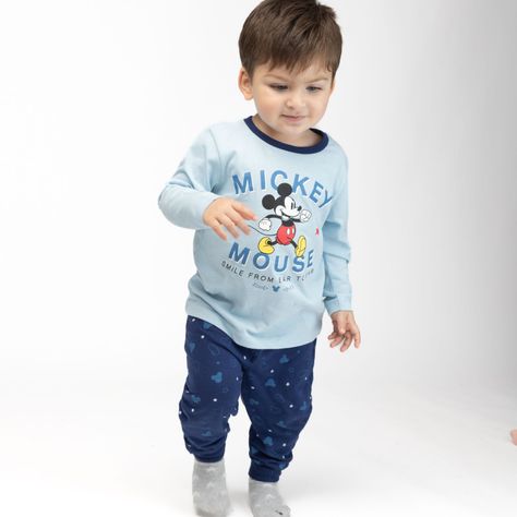 Pijama Niño Mickey Happy Walk Azul Disney-1
