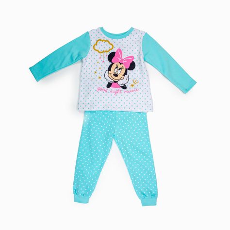 Pijama Niña Minnie Pensando Blanco Disney-0
