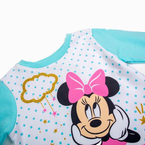 Pijama Niña Minnie Pensando Blanco Disney-2