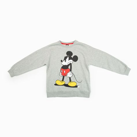 Poleron Niña Fruncido Gris Mickey Disney-0