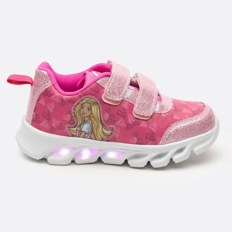 Zapatilla Con Luces Niña Rosado Barbie-0