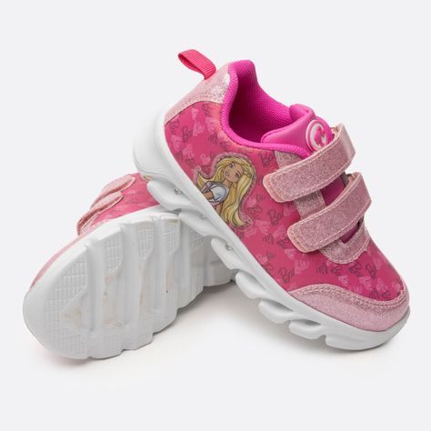 Zapatilla Con Luces Niña Rosado Barbie-2