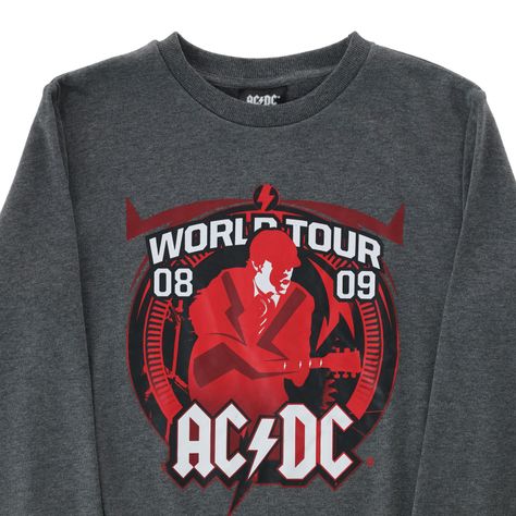 Poleron Cerrado Niño Worldtour Gris AC/DC-2