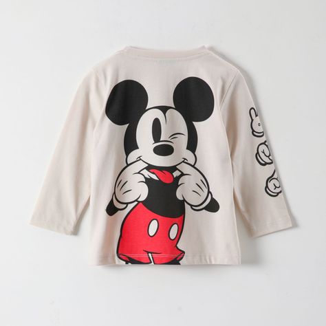 Polera Manga Larga Niño Mickey M.Mouse Blanco Disney-2