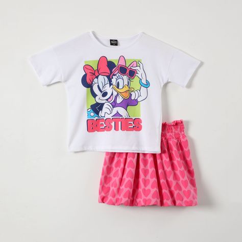 Conjunto Niña Daisy y Minnie Blanco I Disney-0
