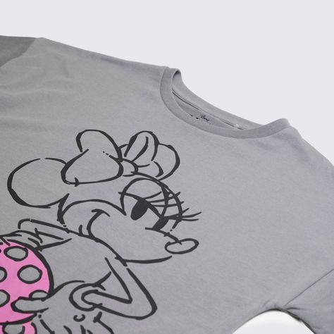 Polera Manga Corta Niña Lineal Minnie Blanco Disney-4
