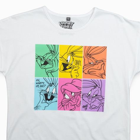 Polera Niña Looney tunes Multifaces Blanco Warner Bross-5
