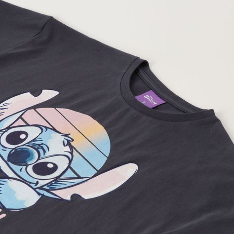 Polera Manga Larga Niña Lilo & Stitch Hawaii Azul Disney-1