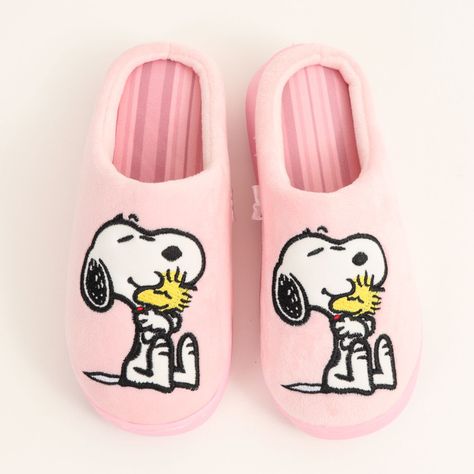 Pantufla Mujer Abrazo Rosado Snoopy-2
