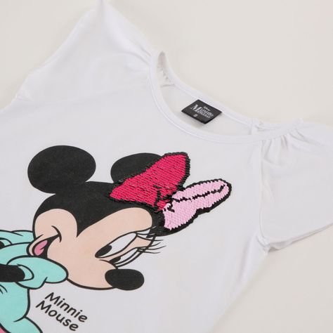 Polera Sin Manga Niña Minnie Blanco Disney-1