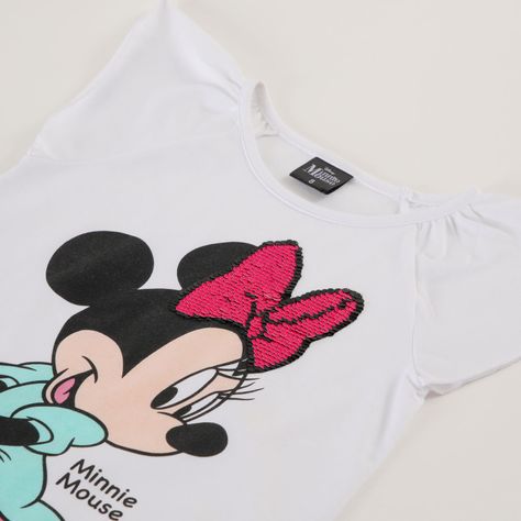 Polera Sin Manga Niña Minnie Blanco Disney-3