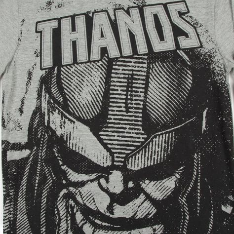 Polera Manga Larga Niño Thanos Avengers Gris Marvel-2