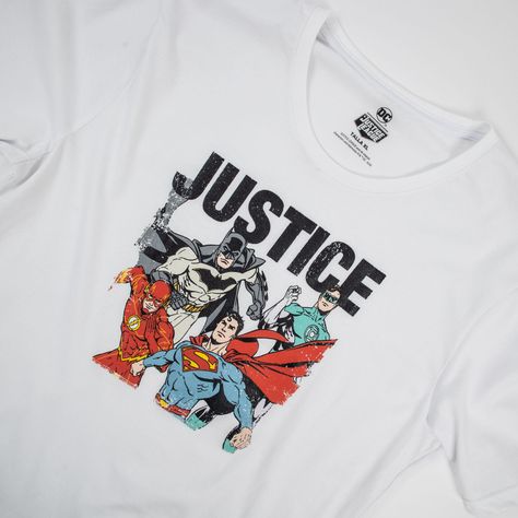 Polera Hombre Justice League Team Blanco DC Comics-2