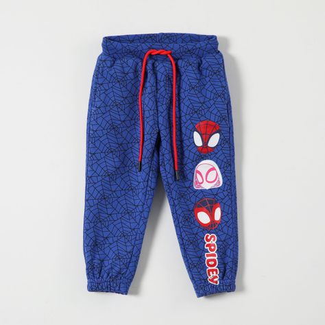 Pantalon de Buzo Niño Spidey Caritas Azul Marvel-0