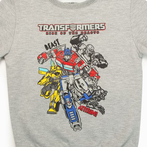 Poleron Niño Transformers Attitute Gris Dreamworks-3