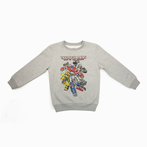 Poleron Niño Transformers Attitute Gris Dreamworks-4