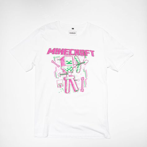 Polera Hombre  Minecraft  Esqueleto Blanco-0