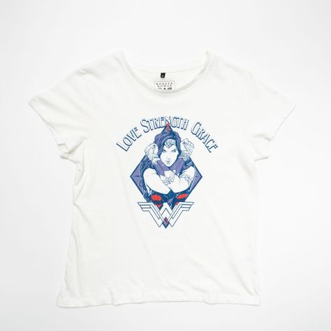 Polera Mujer  Dc Comics Wonder Woman Blanco-0
