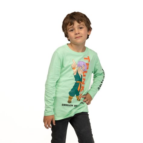 Polera Manga Larga Trunks Verde Dragon Ball-0