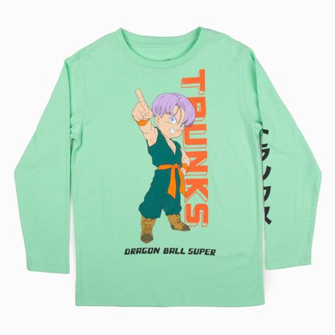 Polera Manga Larga Trunks Verde Dragon Ball-3