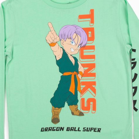 Polera Manga Larga Trunks Verde Dragon Ball-5