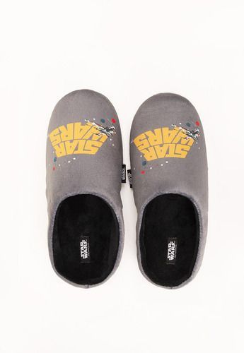 Pantufla Hombre Retro Logo Gris Star Wars-1