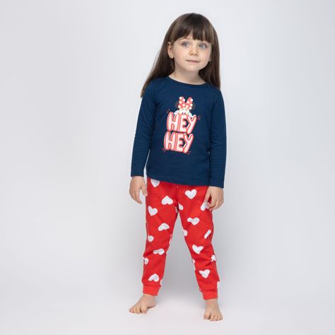Pijama Niña Minnie Hey Hey Azul Disney-0