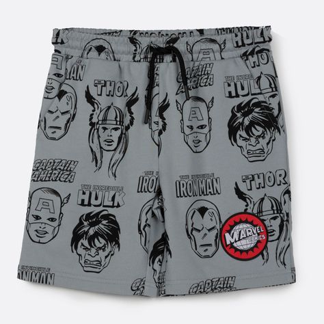 Short Niño Full Print Avengers Gris Marvel-0