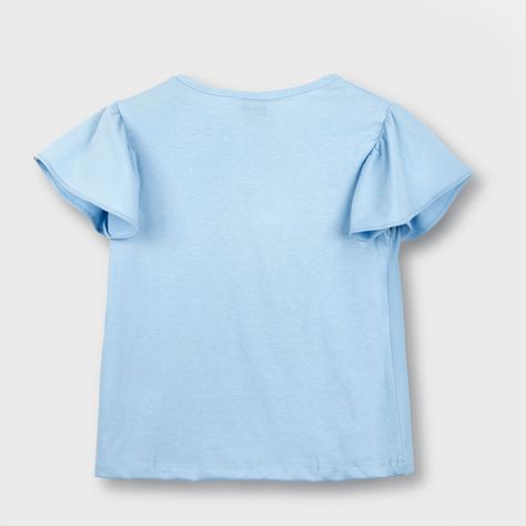 Polera Manga Corta Niña Vuelos Minnie Celeste Disney-1