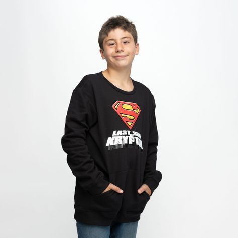 Poleron Niño Superman Last Son Negro DC Comics-0
