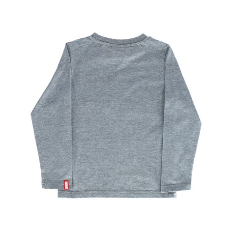 Polera Manga Larga Niño Iron Man Heroes Gris Marvel-1