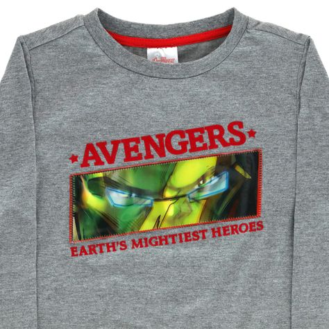 Polera Manga Larga Niño Iron Man Heroes Gris Marvel-2